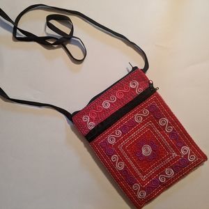 Two sided passport/ cellphone Holder
